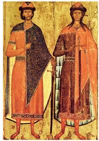 San Boris eta San Gleb irudikatzen dituen XIV..&nbsp;endeko errusiar ikonoa.<br><br>